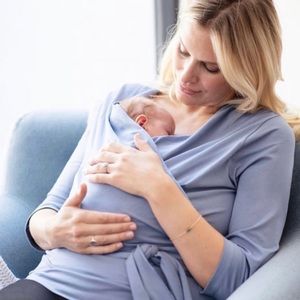 Seraphine Slate Blue 3/4 Length Skin to Skin Top